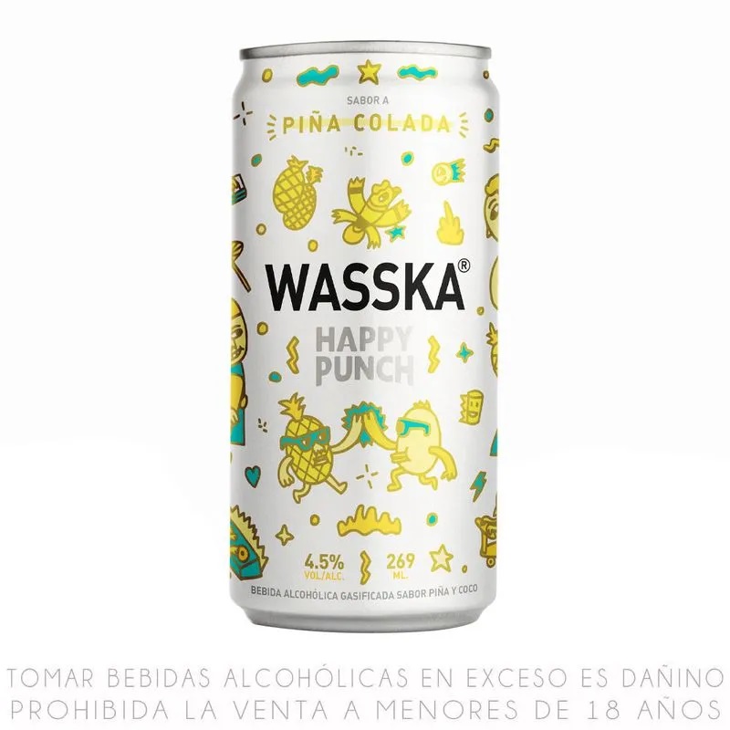 WASSKA HAPPY PUNCH PIÑA COLADA 269ML