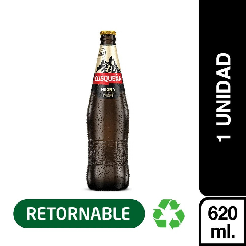 CERVEZA CUSQUEÑA NEGRA BOTELLA 620 ML