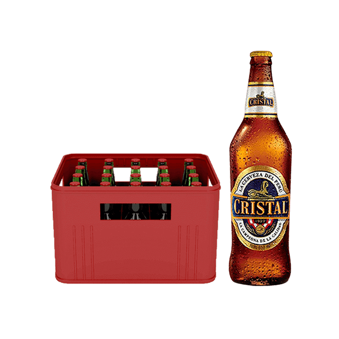 CERVEZA CRISTAL BOTELLA 1000 ML CAJA POR 12 UND